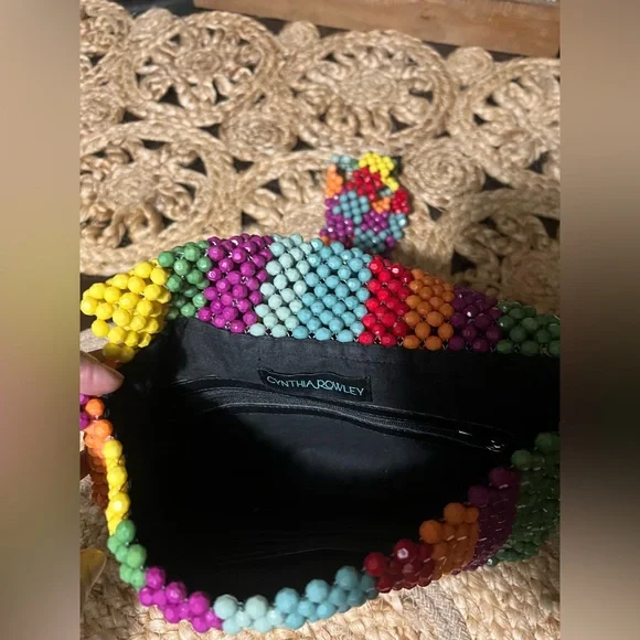 Cynthia Rowley Multicolor Beaded Shoulder Bag - Picture 4 of 10